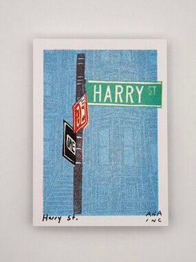 Ana Inciardi Harry Styles Harry St. Street Sign Mini Art Print